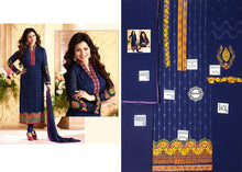 Load image into Gallery viewer, Vinay Blue Chiffon Embroidered Collection Ladies 3 Piece Suit
