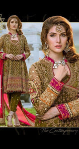 Ayesha Imran Bridal Chiffon Embroidery Suit With Chiffon Embroidered Dupatta