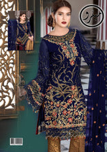 Load image into Gallery viewer, Maryam&#39;s Formal Collection Chiffon Embroidery Suit With Chiffon Embroidered Dupatta
