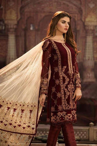 Gulal Formal Collection Chiffon Embroidery Suit With Net Embroidery Dupatta